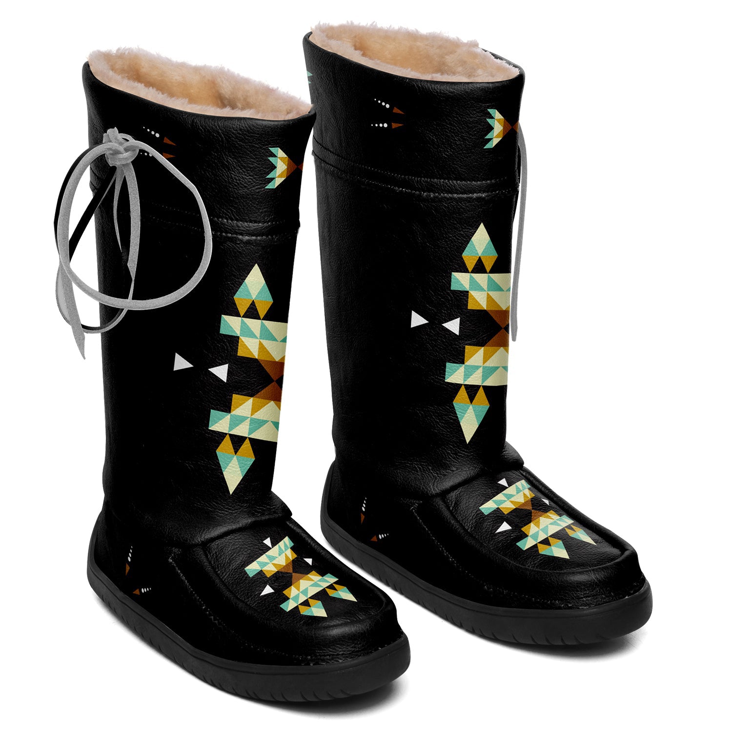 Birch Berries Black Real Leather MocLux