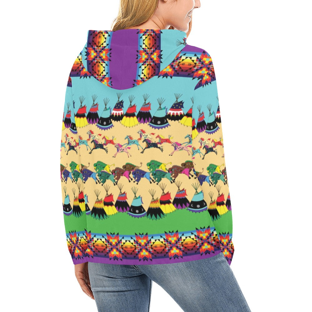 Prairie Bison Hoodie for Women (USA Size)