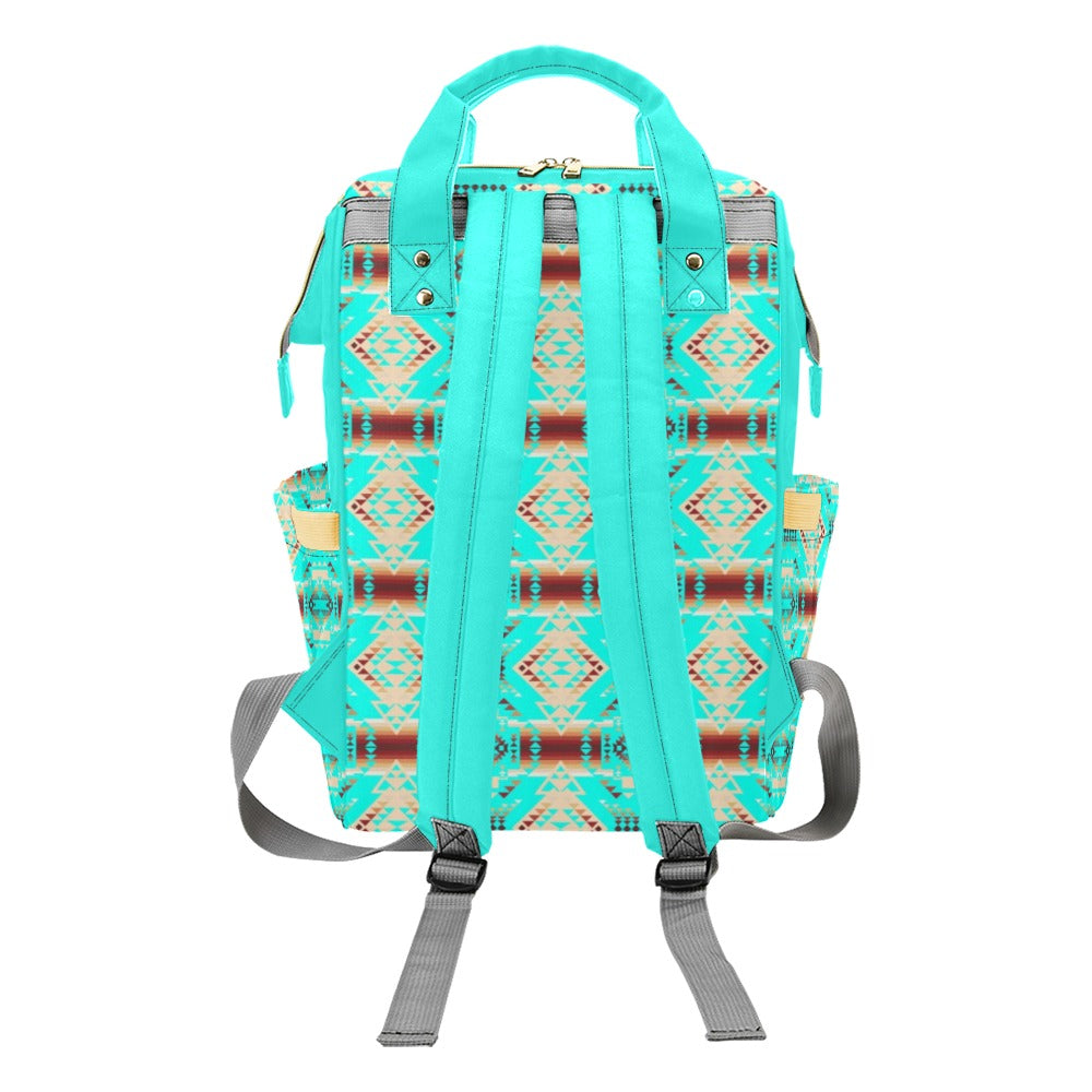 Gathering Earth Turquoise Multi-Function Diaper Backpack/Diaper Bag