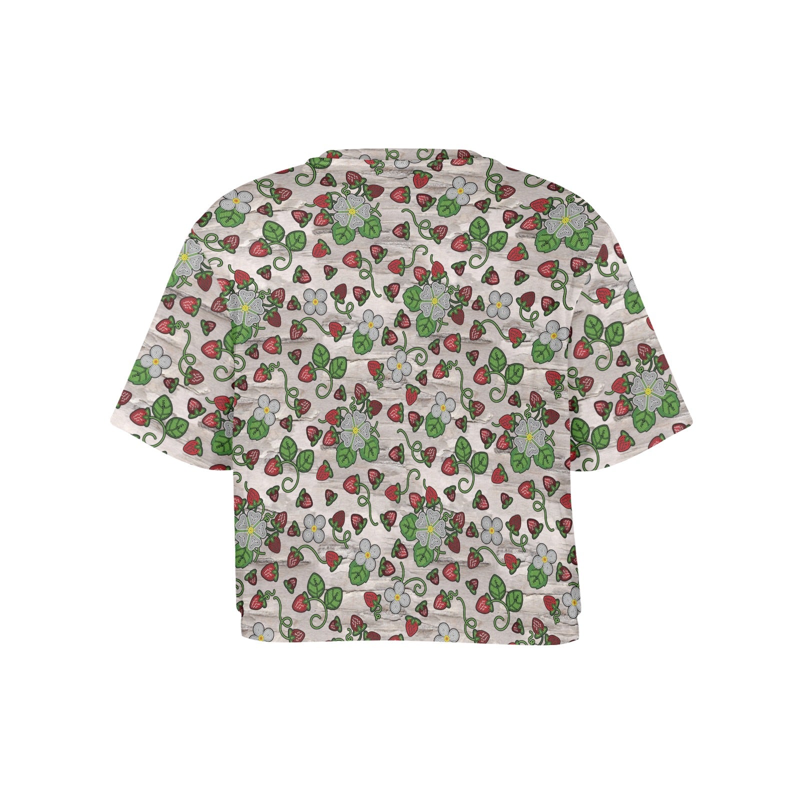 Strawberry Dreams Bright Birch Women's Cropped T-shirt