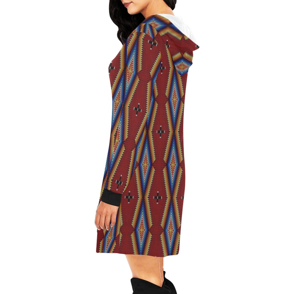 Diamond in the Bluff Red Hoodie Dress