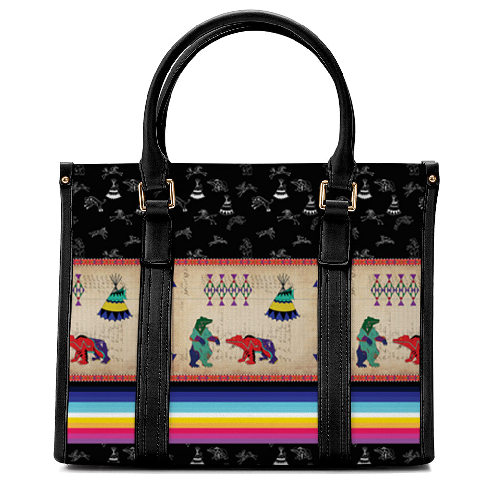 Bear Ledger Black Sky Convertible Hand or Shoulder Bag