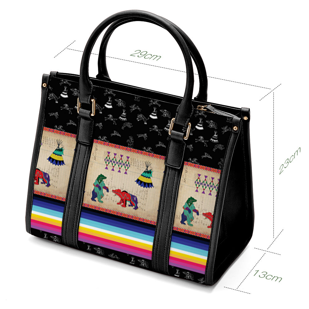 Bear Ledger Black Sky Convertible Hand or Shoulder Bag