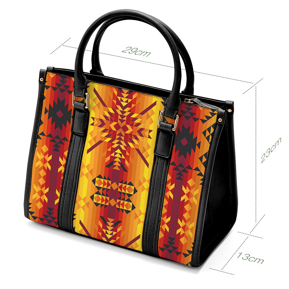 Desert Geo Yellow Red Convertible Hand or Shoulder Bag