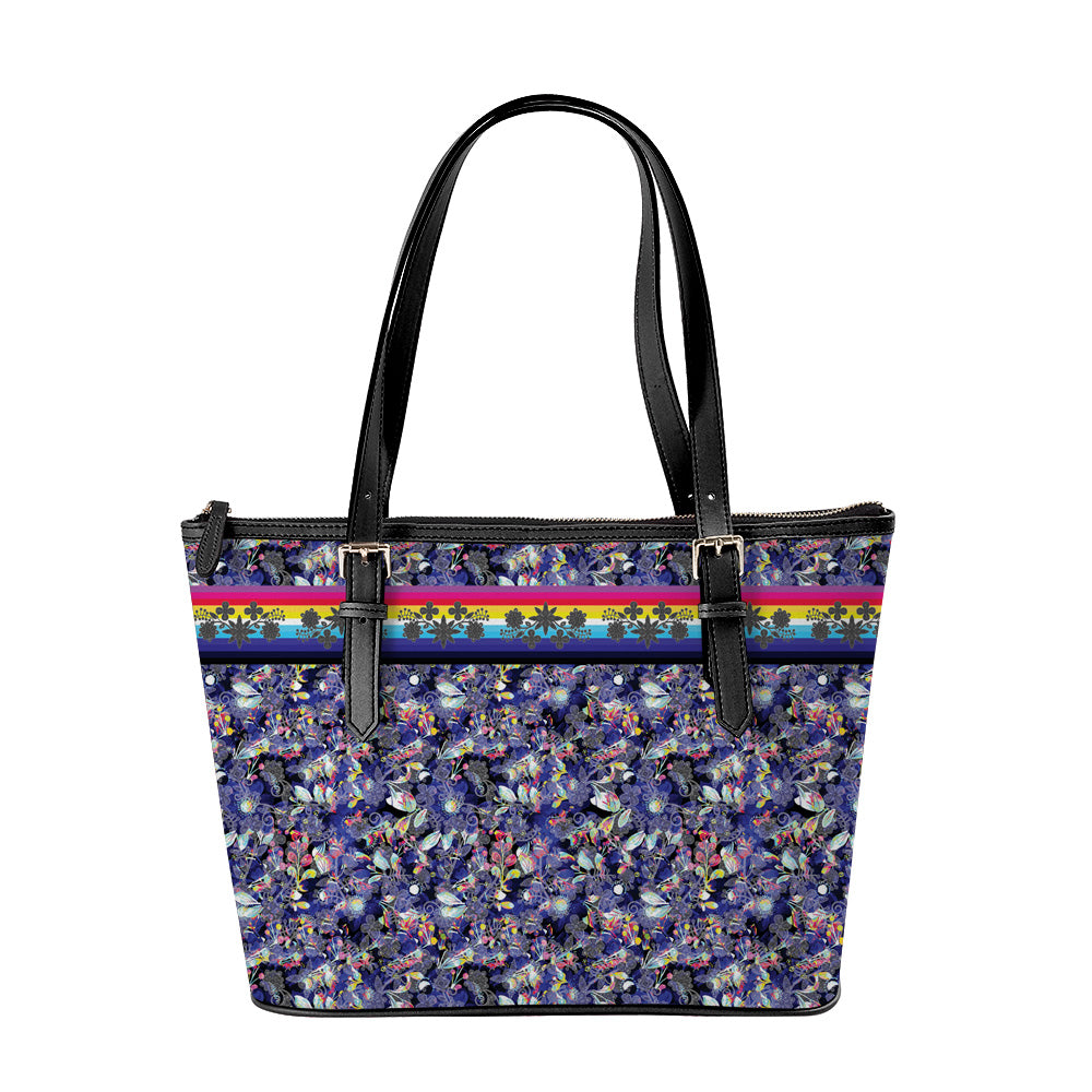 Culture in Nature Blue Large Tote Shoulder Bag