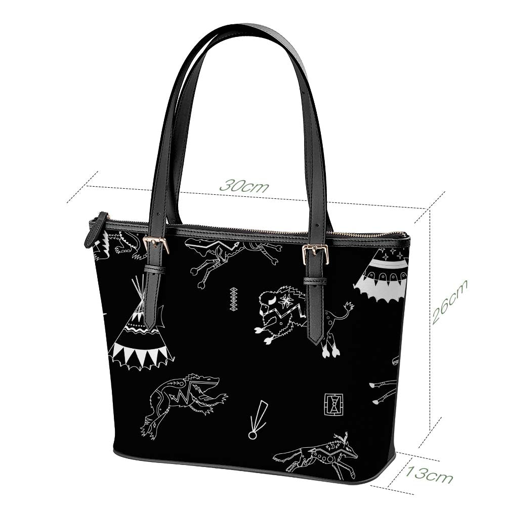 Ledger Dabbles Black Large Tote Shoulder Bag