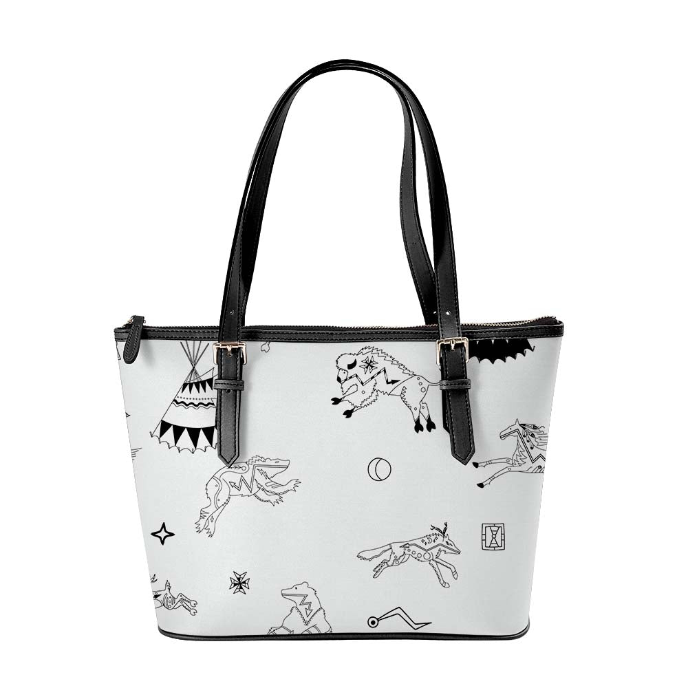 Ledger Dabbles White Large Tote Shoulder Bag