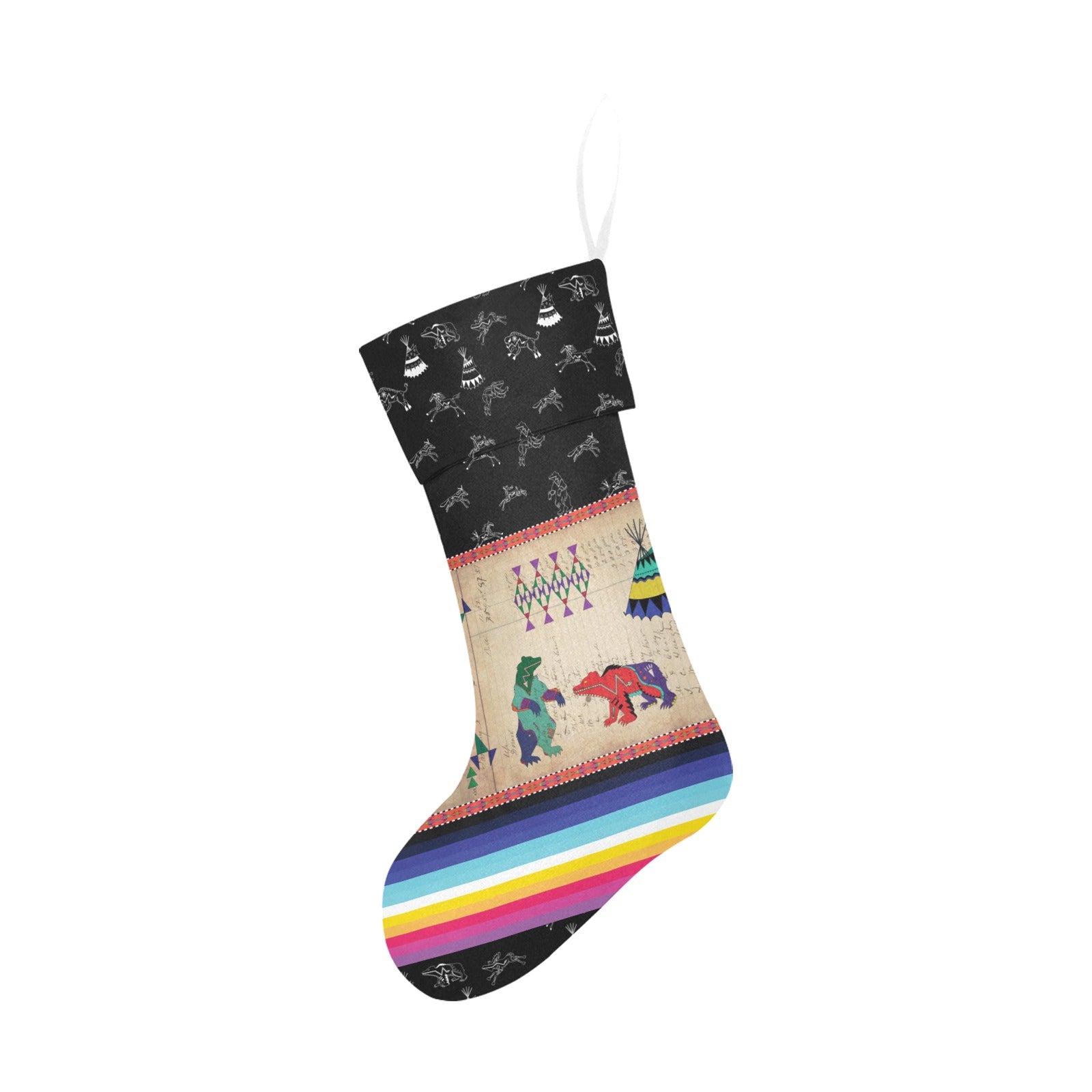 Bear Ledger Black Sky Christmas Stocking