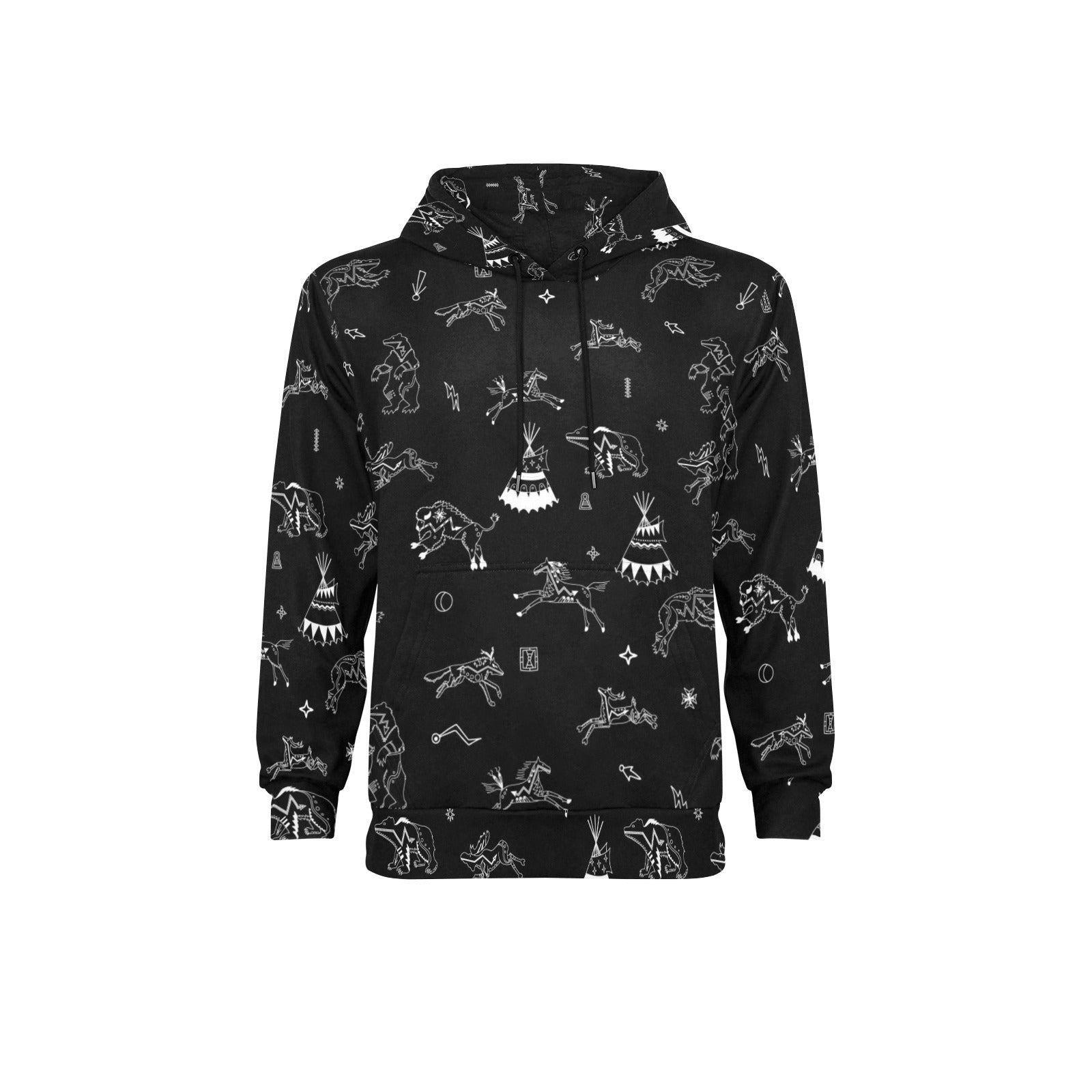 Ledger Dabbles Black Men's Long Sleeve Fleece Hoodie