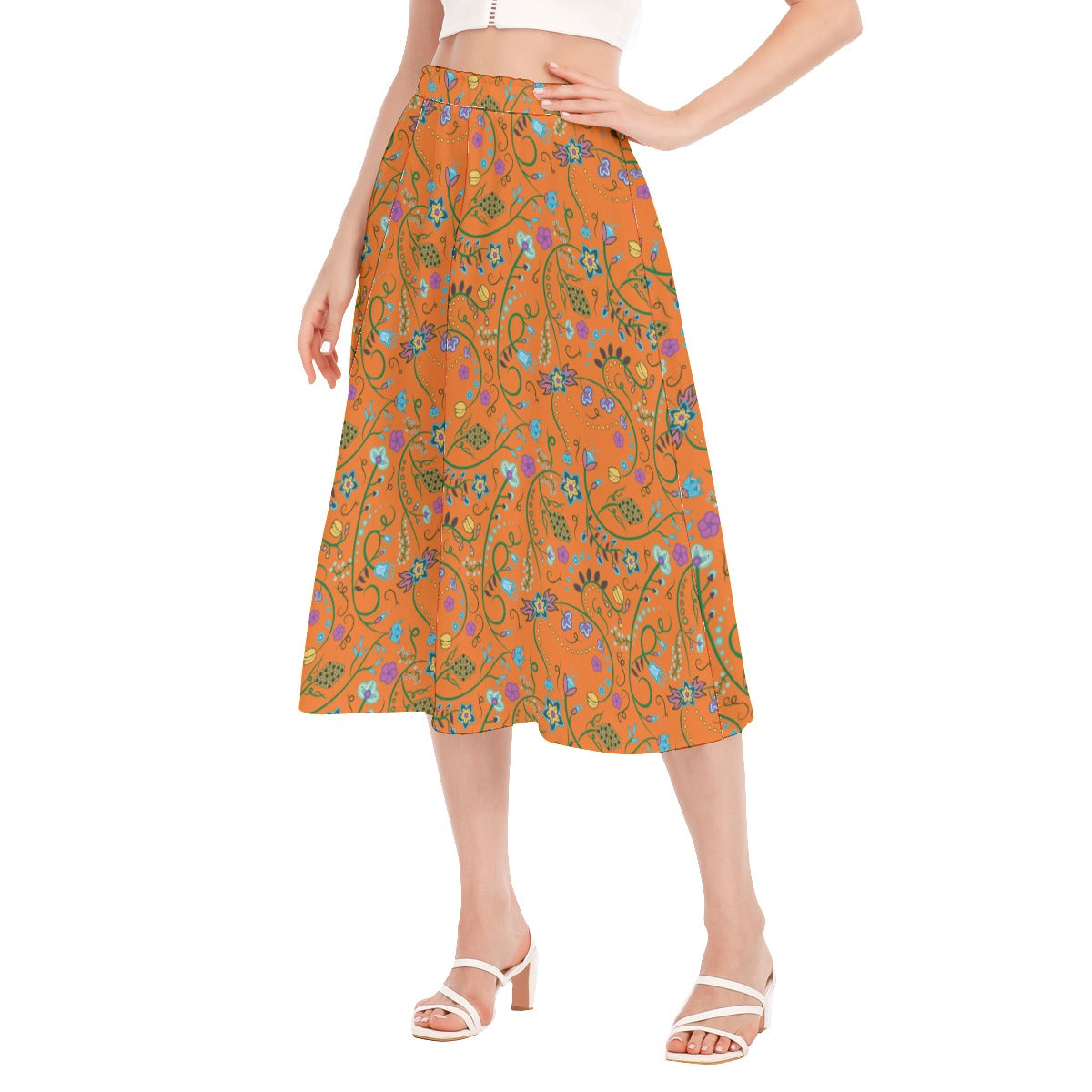 Fresh Fleur Carrot Women's Long Section Chiffon Skirt