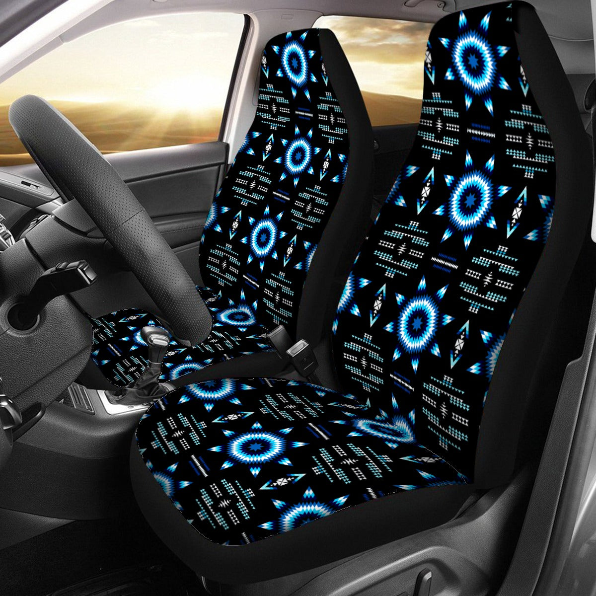 Rising Star Wolf Moon Universal Car Seat Cover With Thickened Back