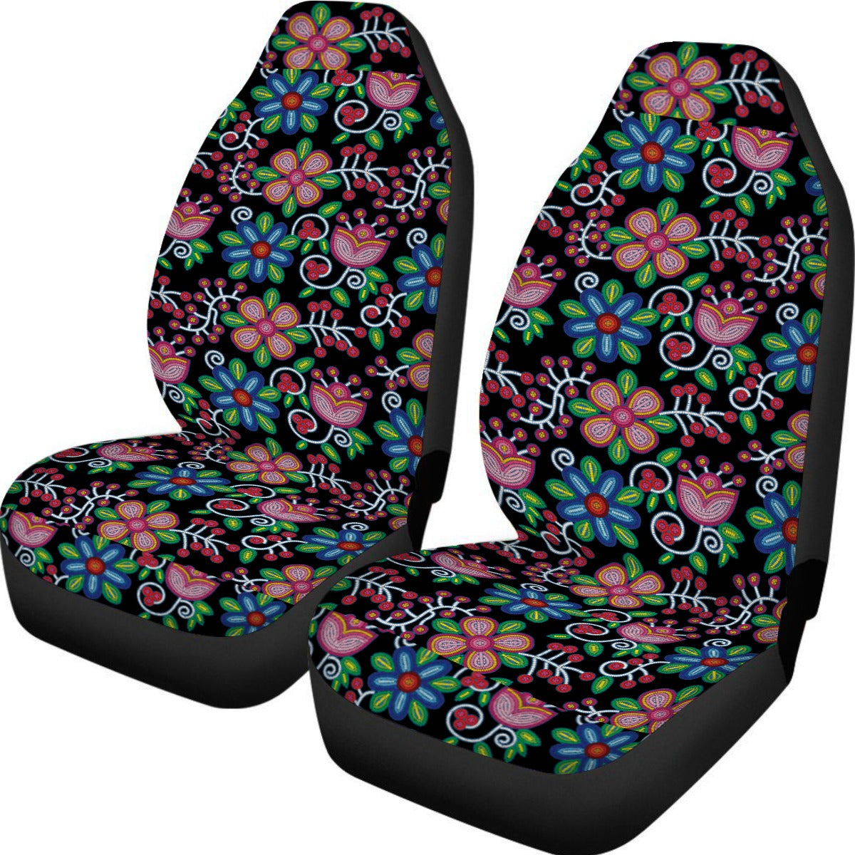 Midnight Garden Black Universal Car Seat Cover With Thickened Back