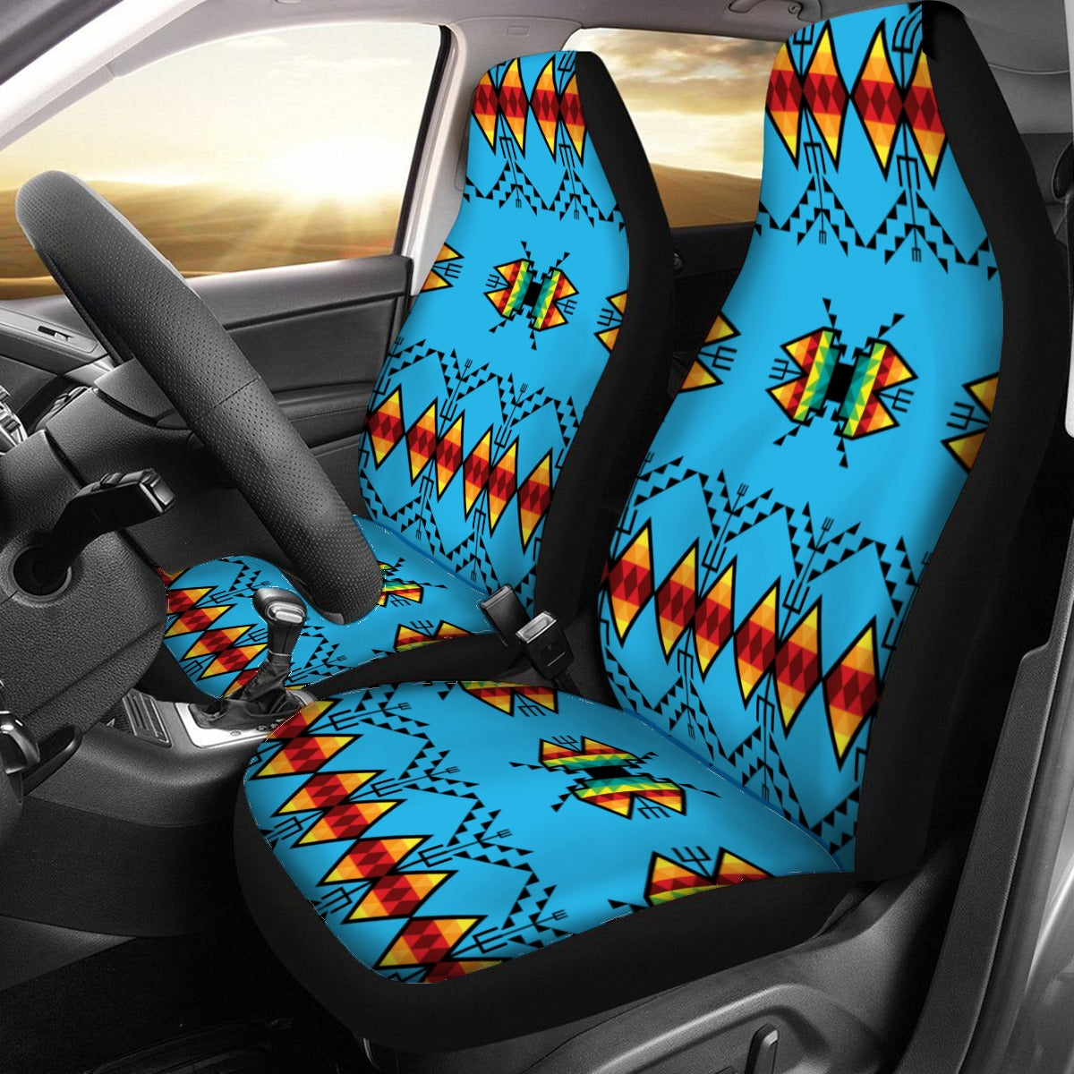 Sacred Trust Sky Universal Car Seat Cover With Thickened Back
