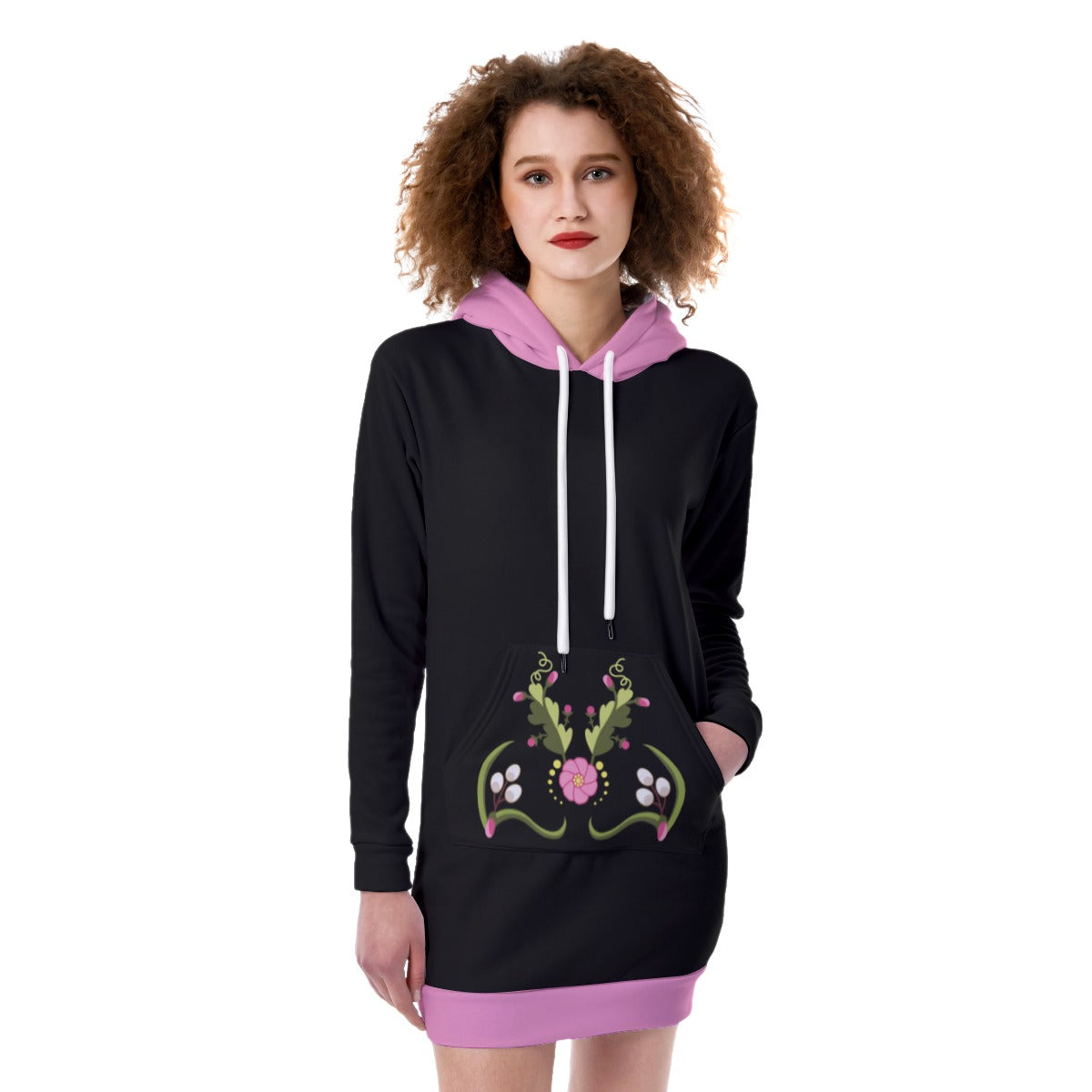 Willow Bloom Midnight Heavy Fleece Long Hoodie