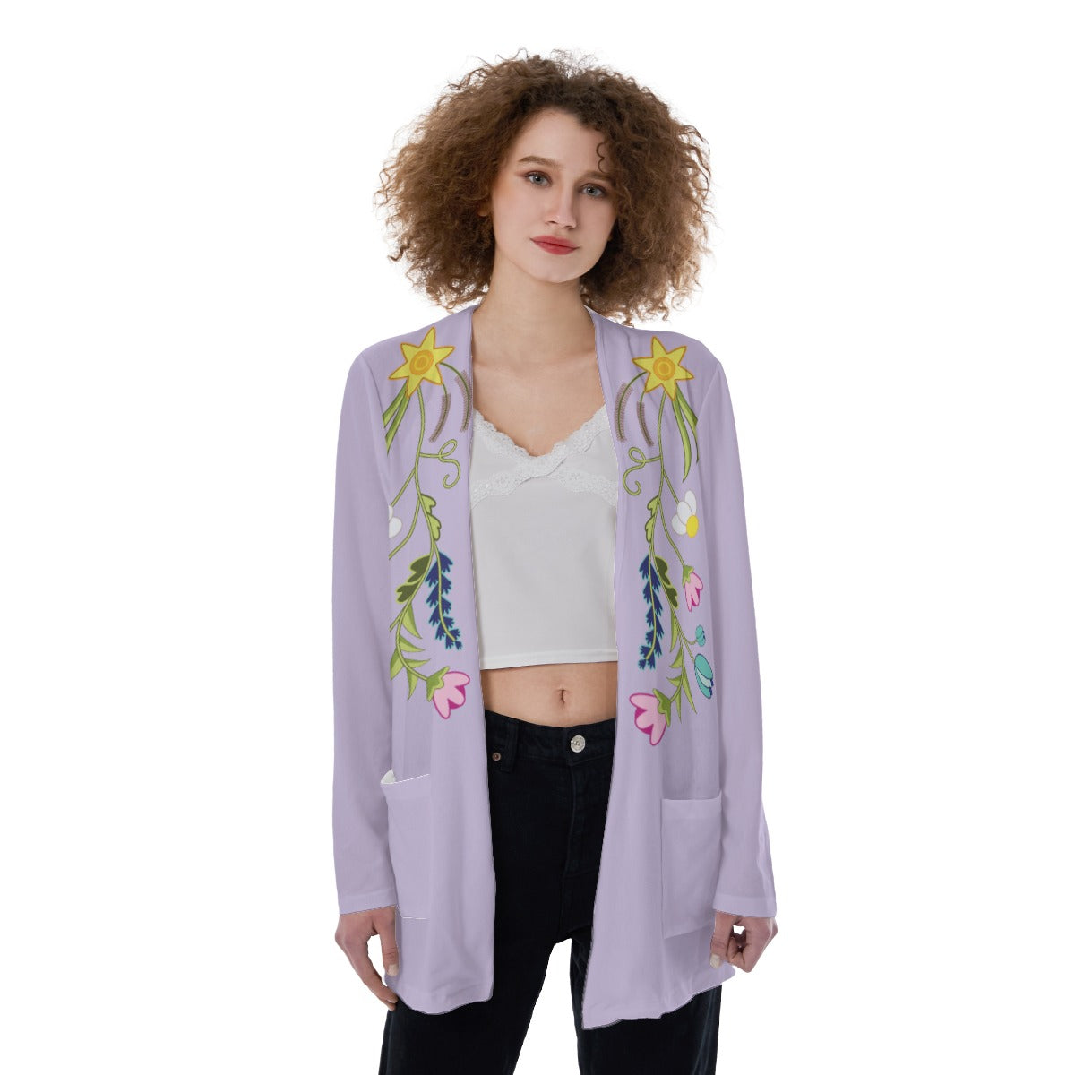 Plum Prairie Spring Women's Pocket Cardigan