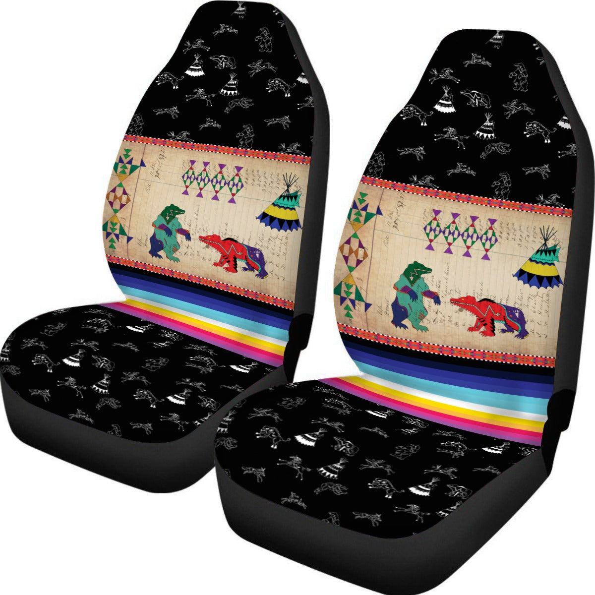 Bear Ledger Black Sky Universal Car Seat Cover With Thickened Back