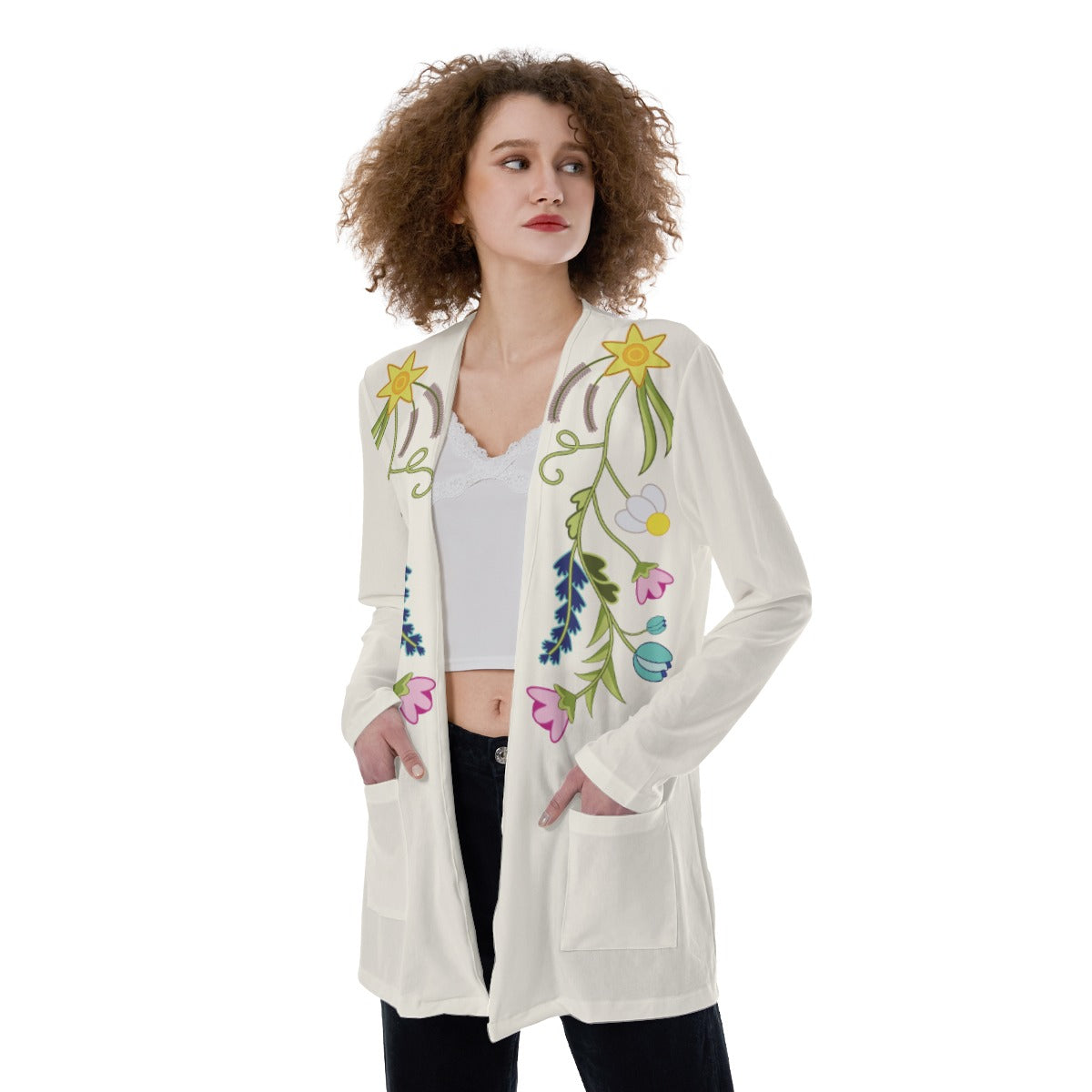 Straw Prairie Spring Women's Pocket Cardigan