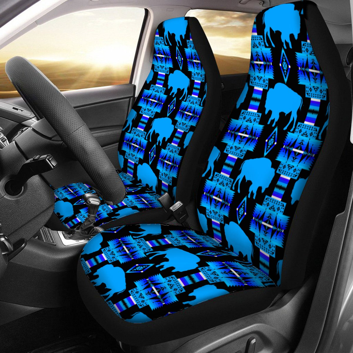 Midnight Lake Buffalo Universal Car Seat Cover With Thickened Back