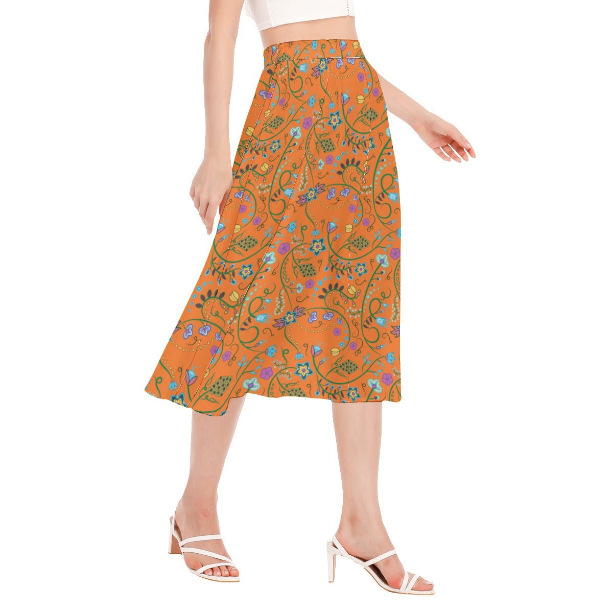 Fresh Fleur Carrot Women's Long Section Chiffon Skirt