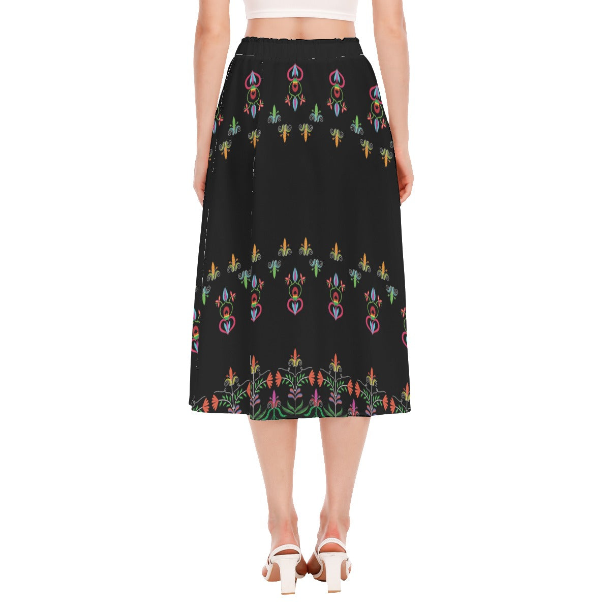 Metis Corn Mother Women's Long Section Chiffon Skirt