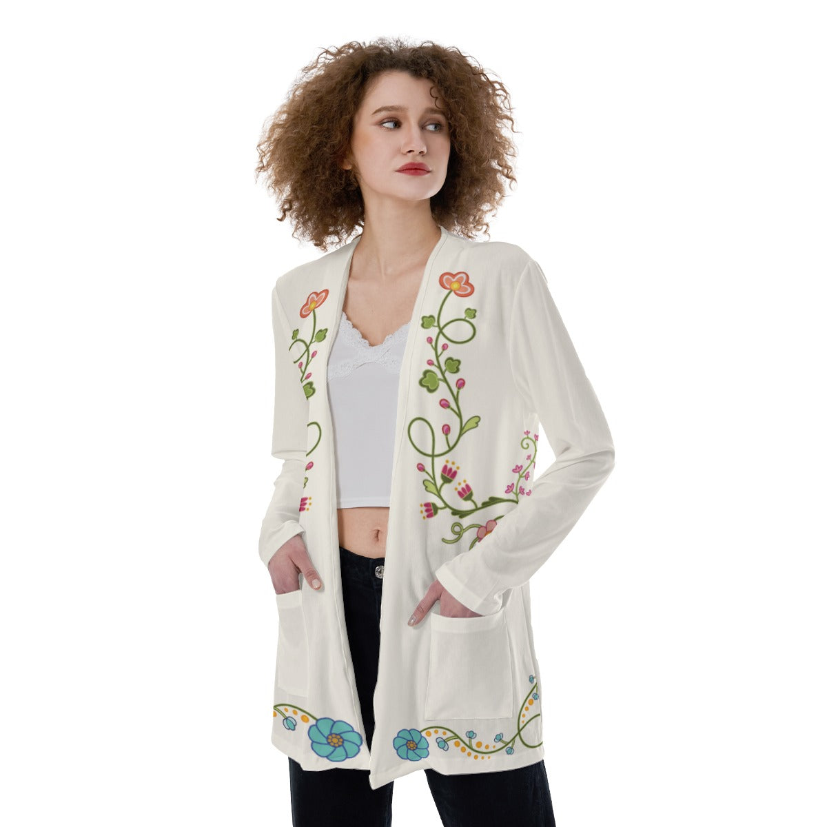 New Growth Straw Pocket Cardigan