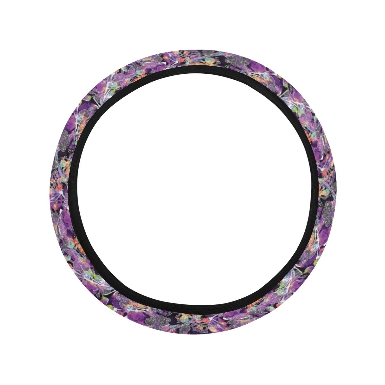 Culture in Nature Purple Steering Wheel Cover with Elastic Edge