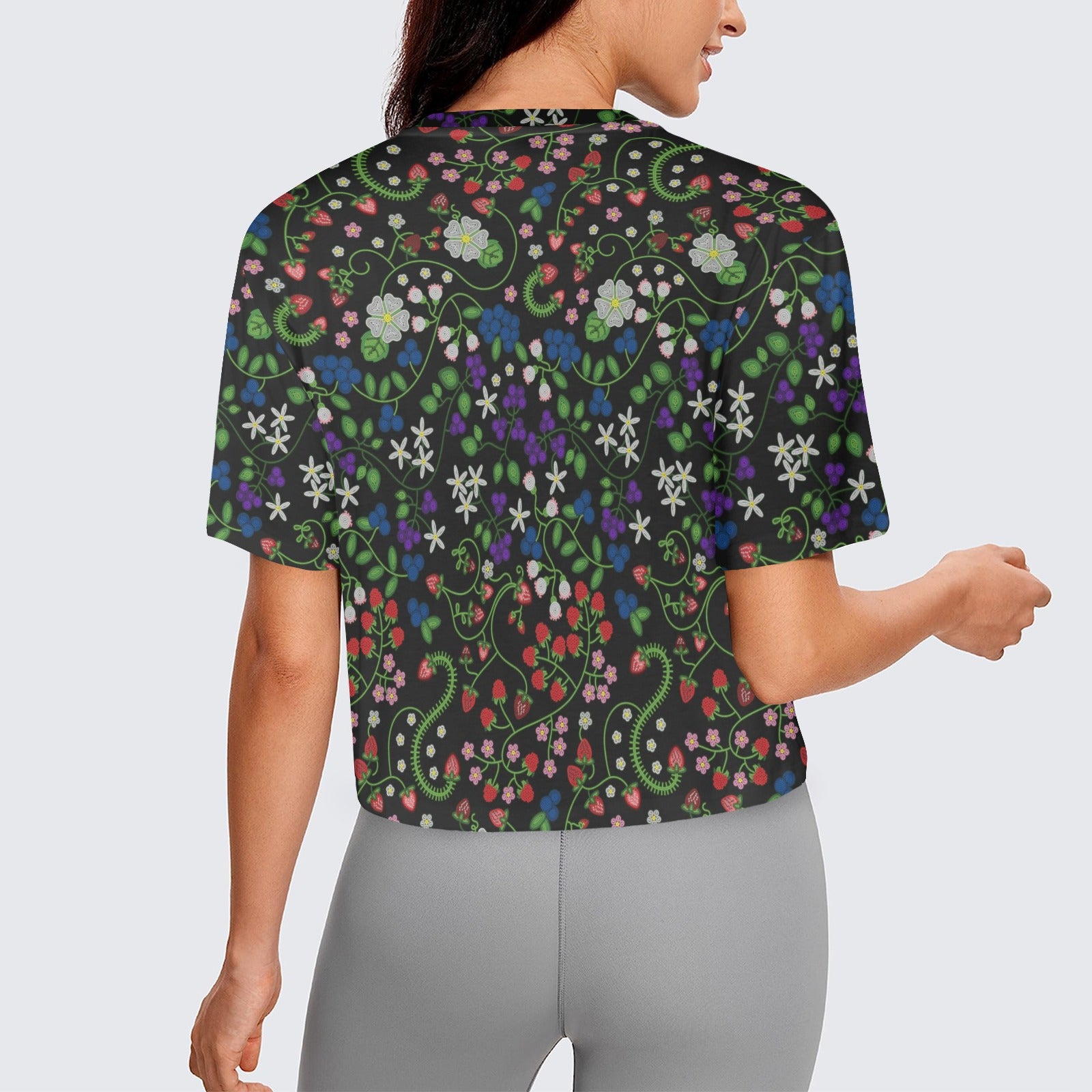 Grandmother Stories Midnight Women's Cropped T-shirt