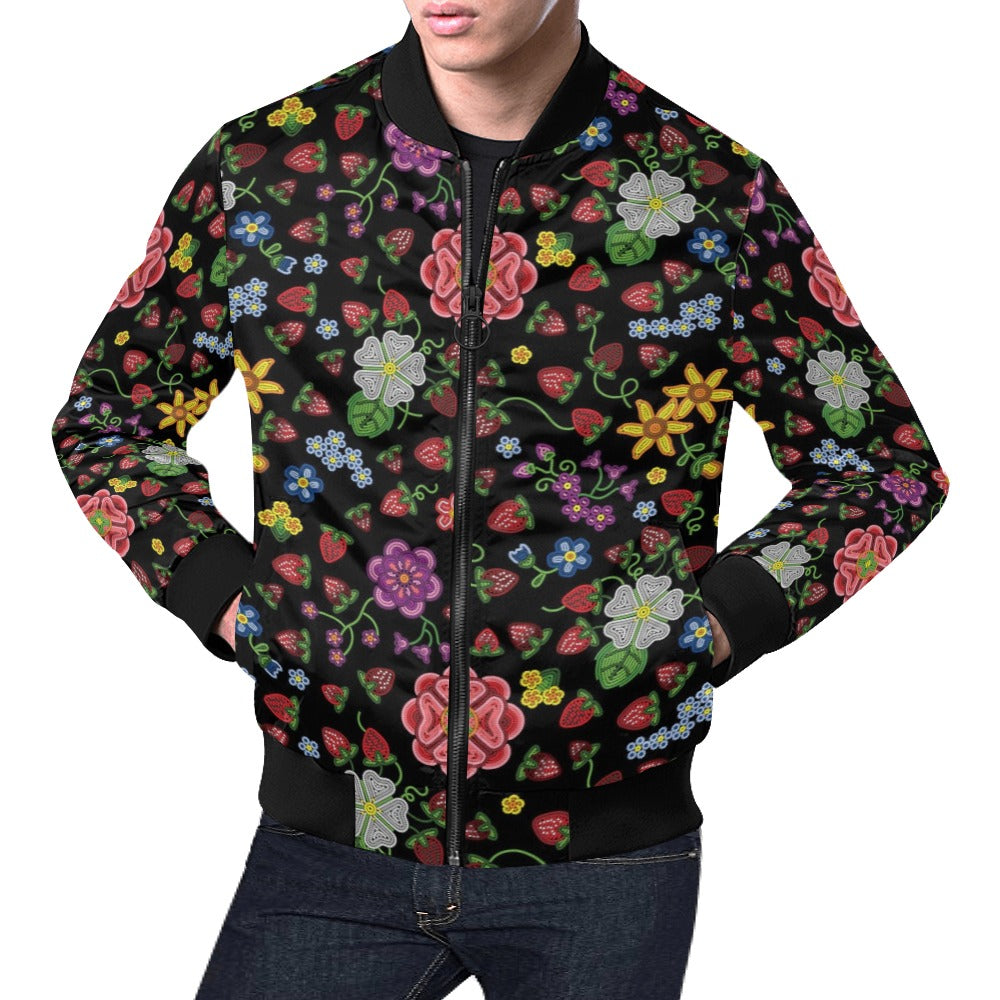 Berry Pop Midnight All Over Print Bomber Jacket for Men