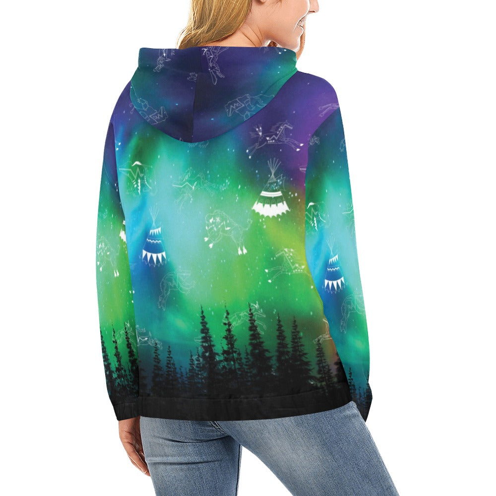 Aurora Medicine Animals Hoodie for Women (USA Size)