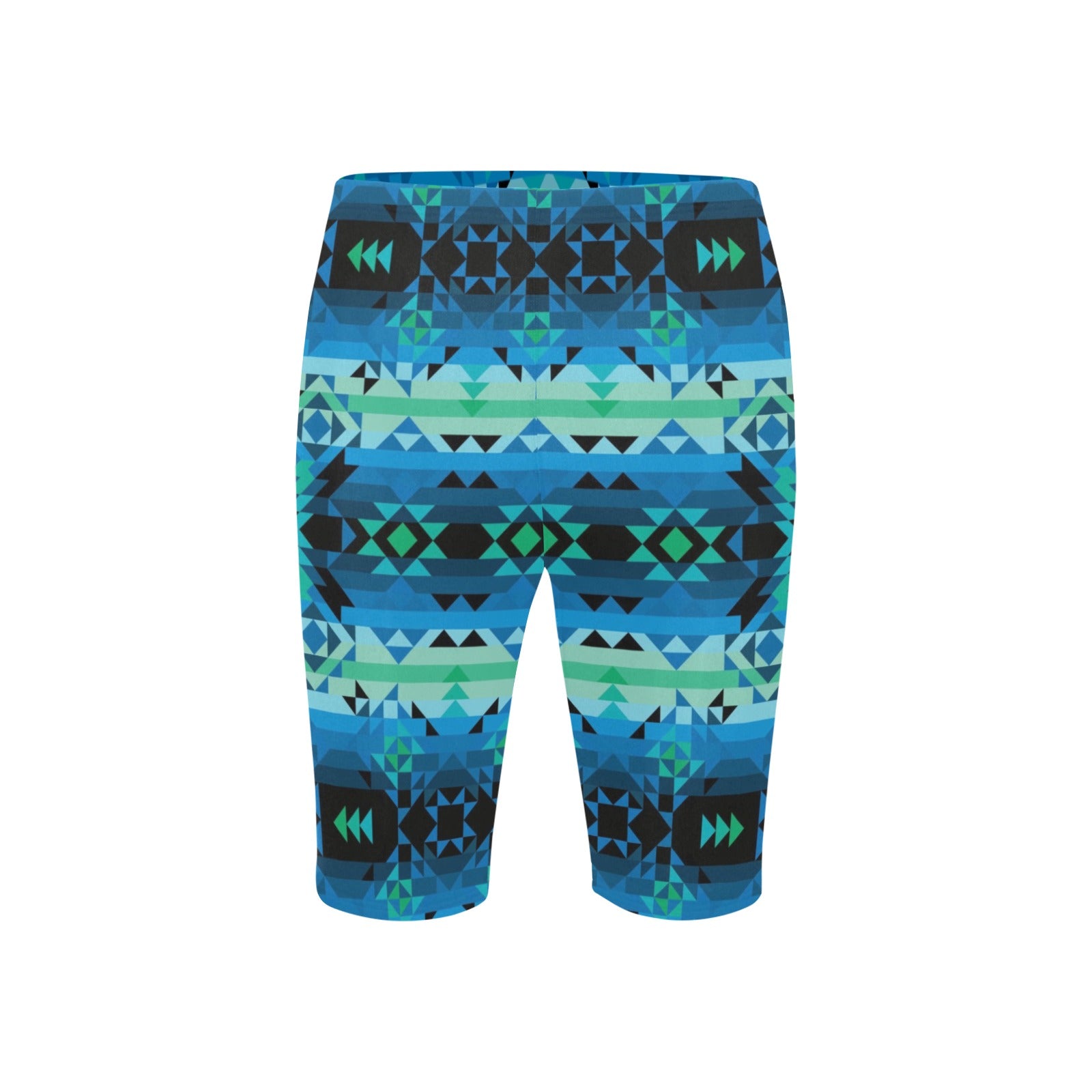 Green Star Men's Knee Length Swimming Trunks
