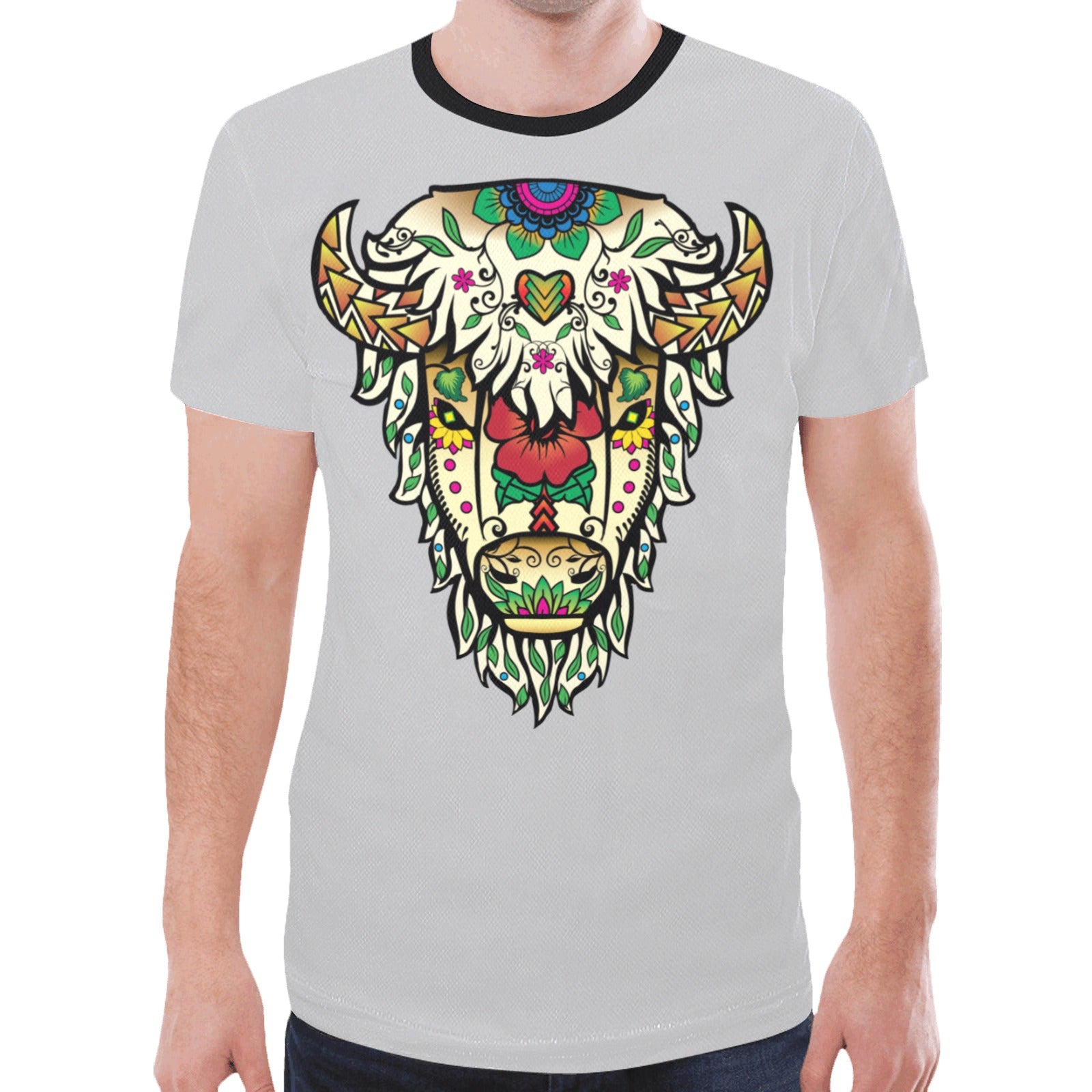Buffalo Spirit Guide (Gray) T-shirt for Men