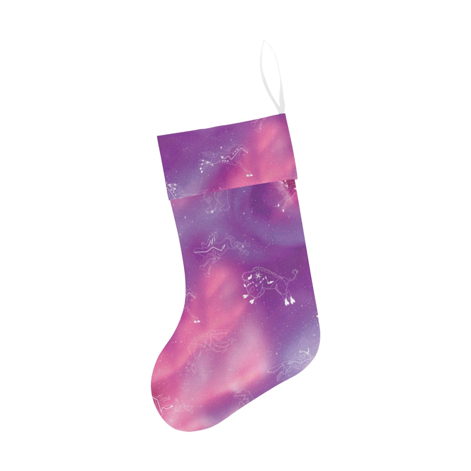 Animal Ancestors 7 Aurora Gases Pink and Purple Christmas Stocking