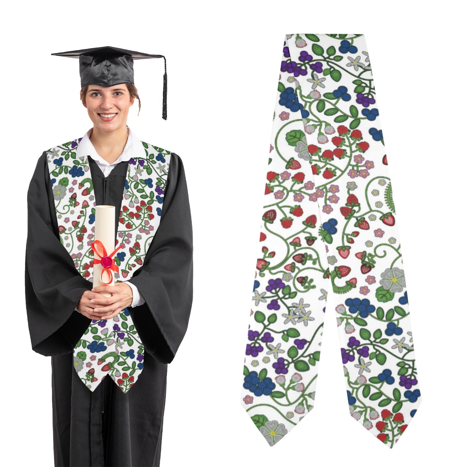 Grandmother Stories White Graduation Stole