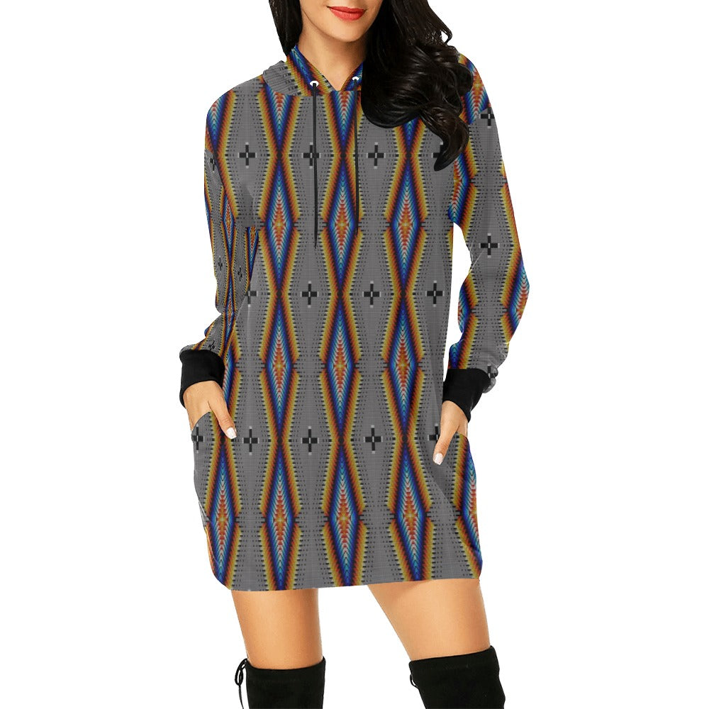 Diamond in the Bluff Grey Hoodie Dress