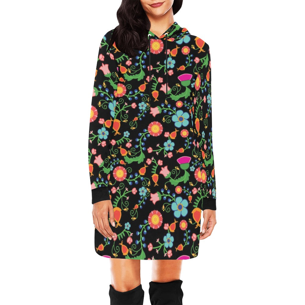 Bee Spring Night Hoodie Dress