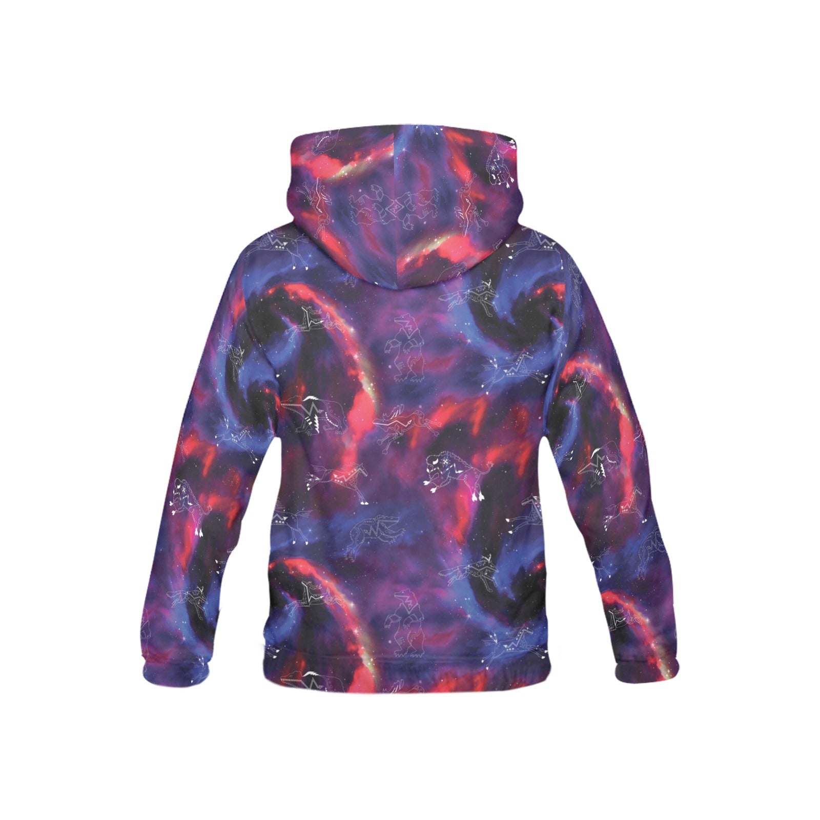 Animal Ancestors 3 Blue Pink Swirl Hoodie for Kid (USA Size)
