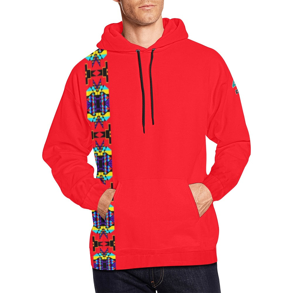 Red Blanket Strip II Hoodie for Men (USA Size)