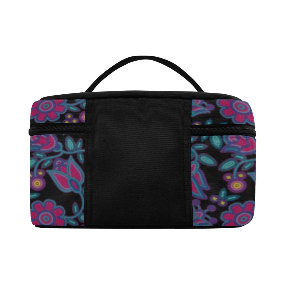 Beaded Nouveau Coal Cosmetic Bag/Large