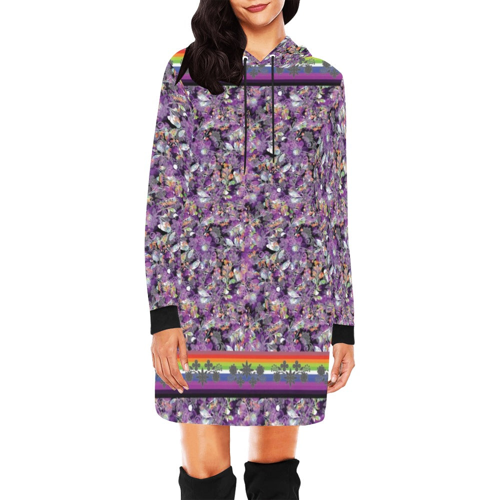 Culture in Nature Purple Hoodie Dress