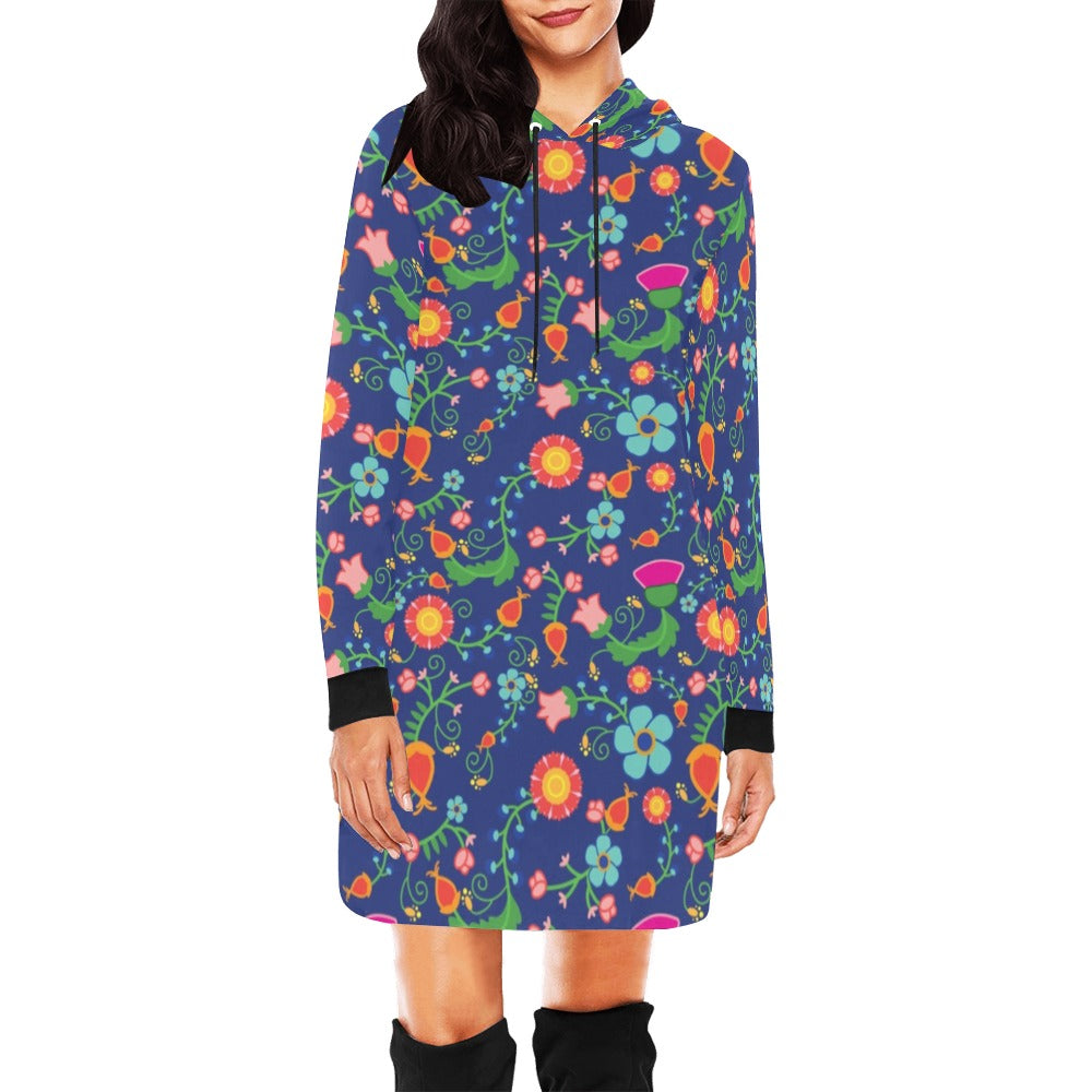 Bee Spring Twilight Hoodie Dress