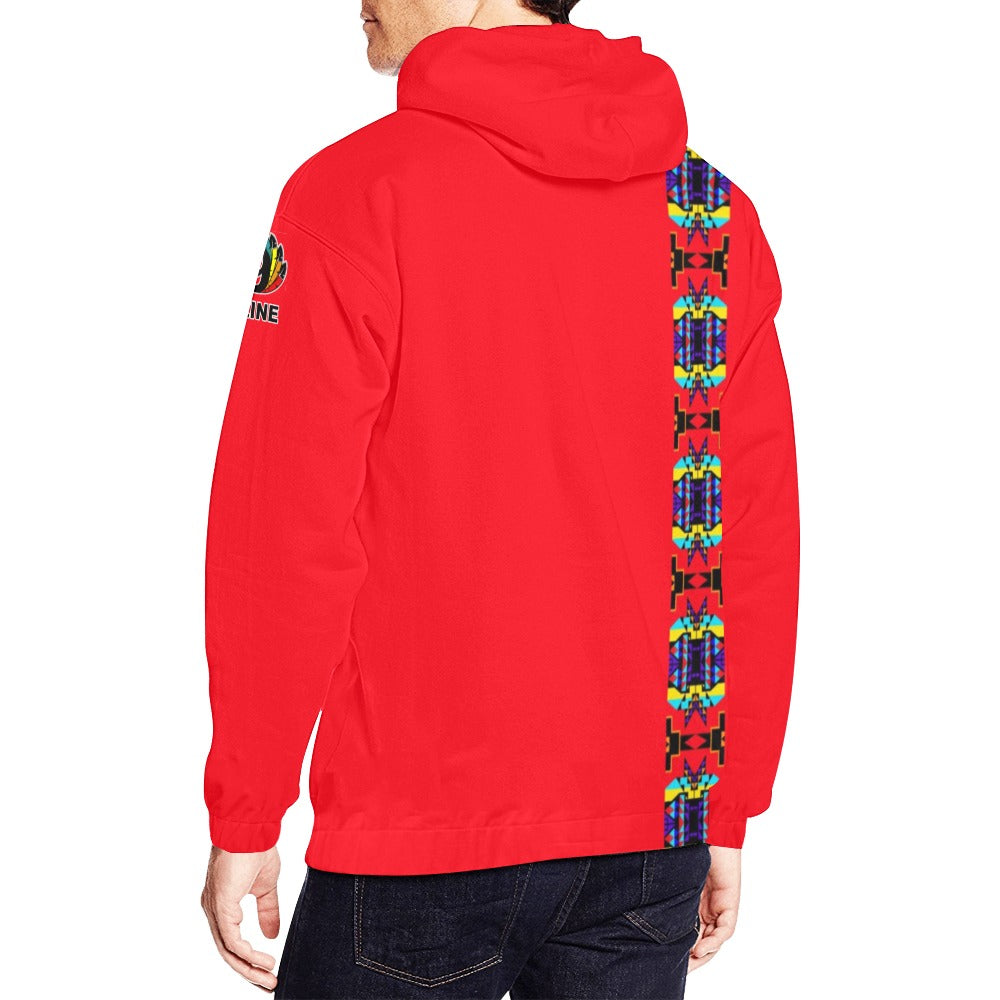 Red Blanket Strip II Hoodie for Men (USA Size)