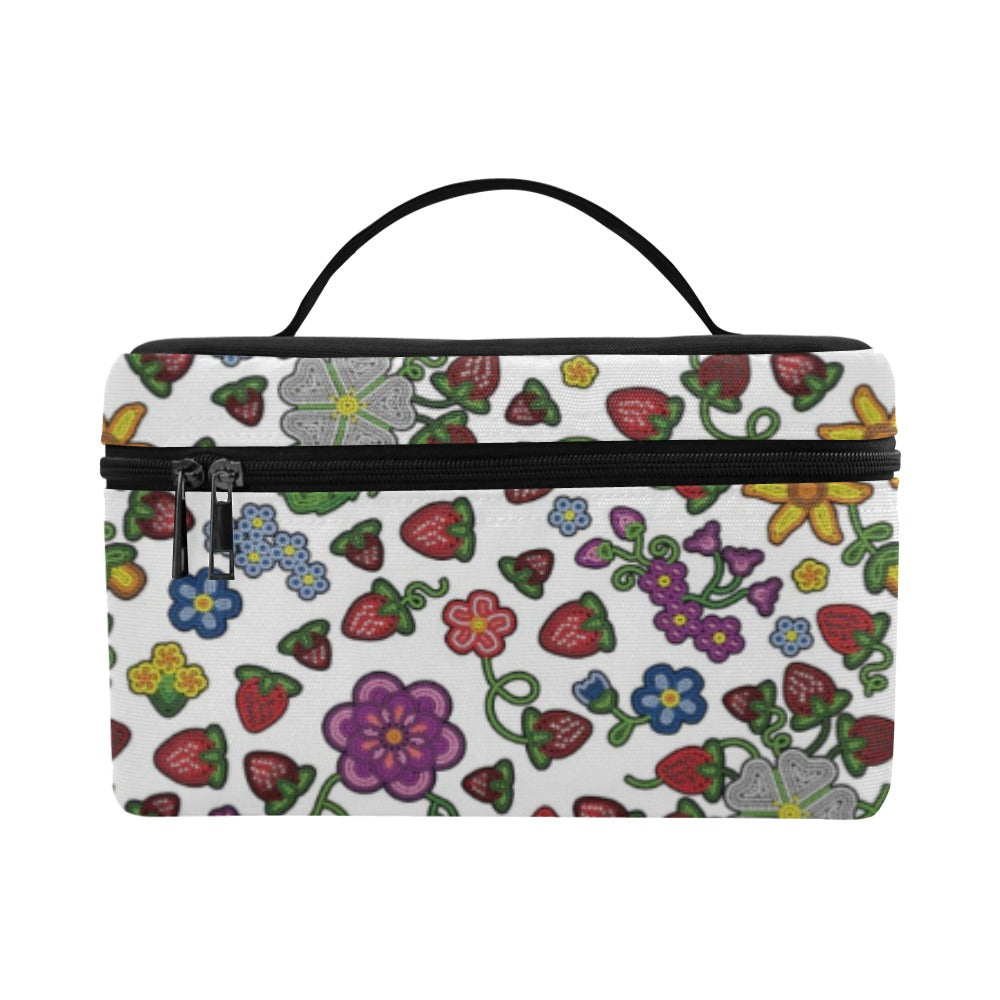 Berry Pop White Cosmetic Bag/Large