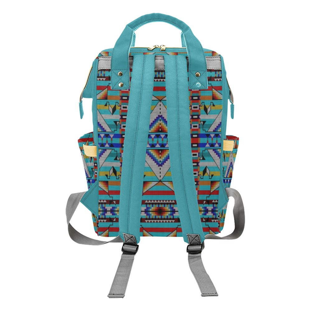 Medicine Blessing Turquoise Multi-Function Diaper Backpack/Diaper Bag