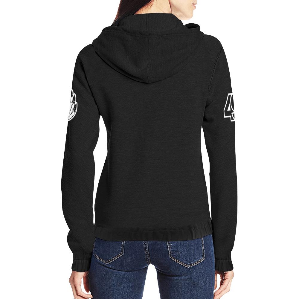 49 Dzine Logmark & Wordmark Dress Code All Over Print Full Zip Hoodie for Women (Model H14) All Over Print Full Zip Hoodie for Women (H14) e-joyer