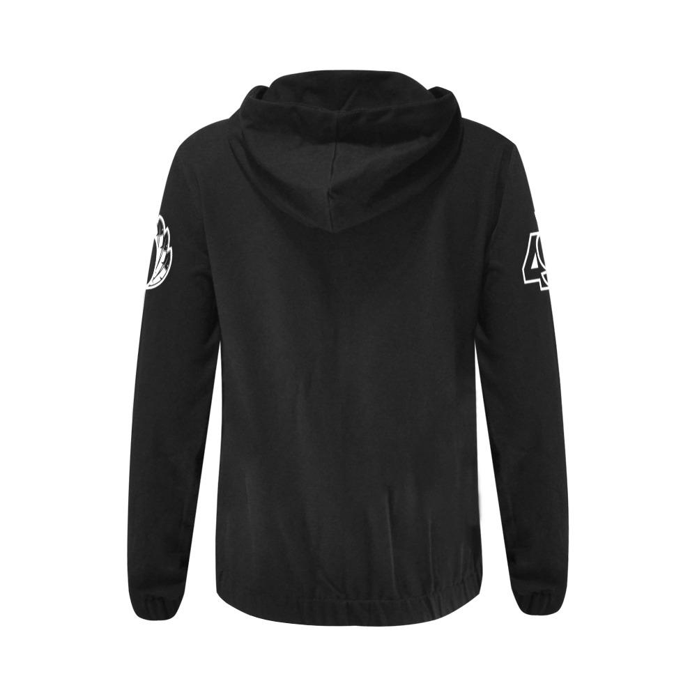 49 Dzine Logmark & Wordmark Dress Code All Over Print Full Zip Hoodie for Women (Model H14) All Over Print Full Zip Hoodie for Women (H14) e-joyer