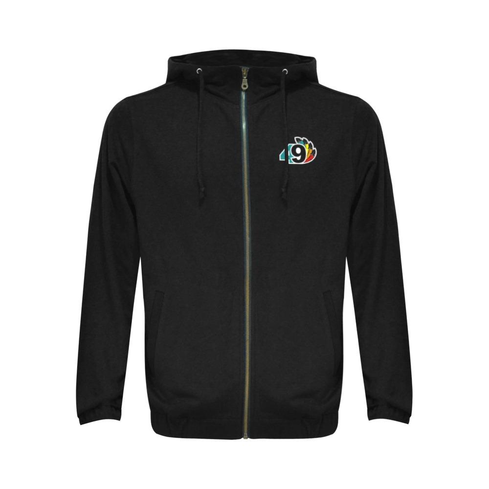 49 Dzine Logomark Dress Code All Over Print Full Zip Hoodie for Men (Model H14) All Over Print Full Zip Hoodie for Men (H14) e-joyer