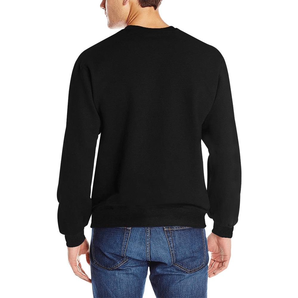 49 Dzine Logomark Dress Code Men's Rib Cuff Crew Neck Sweatshirt (Model H34) Rib Cuff Crew Neck Sweatshirt for Men (H34) e-joyer