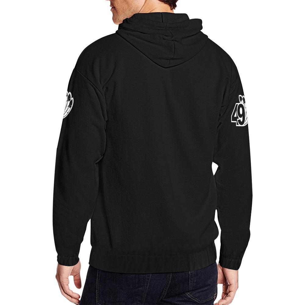 49 Dzine Logomark Wordmark Dress Code All Over Print Full Zip Hoodie for Men (Model H14) All Over Print Full Zip Hoodie for Men (H14) e-joyer