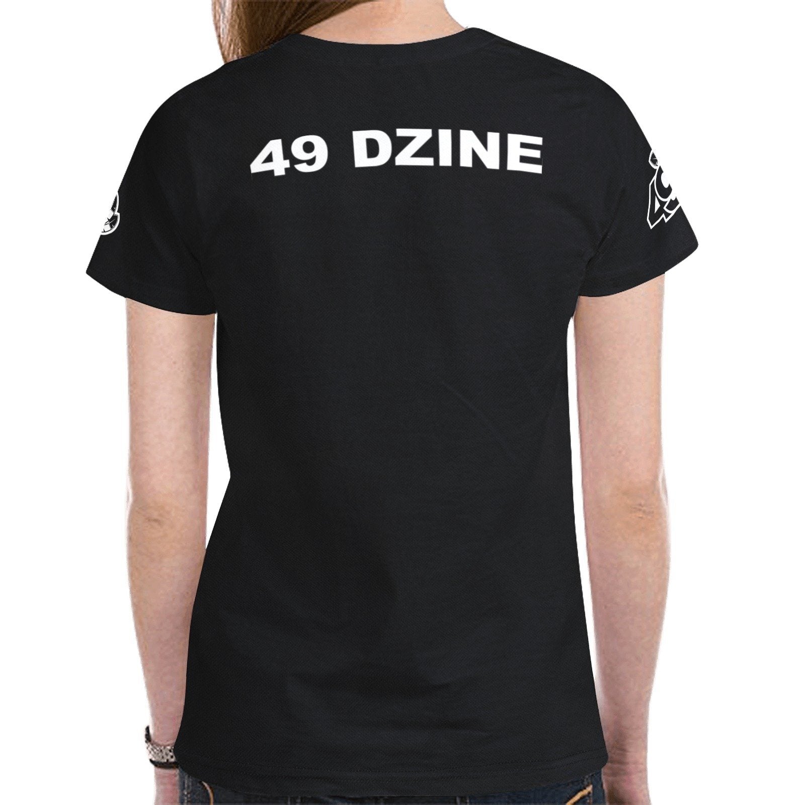 49 Dzine Logomark & Wordmark Shoulders Dress Code New All Over Print T-shirt for Women (Model T45) New All Over Print T-shirt for Women (T45) e-joyer