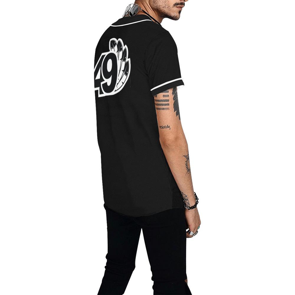 49 Dzine Wordmark Logomark Dress Code All Over Print Baseball Jersey for Men (Model T50) All Over Print Baseball Jersey for Men (T50) e-joyer
